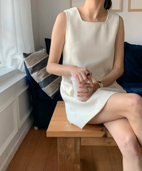 FAVORITO（ファヴォリート）の「ベストワンピース（ワンピース・レディース・ブラック/オフホワイト・F）」の11枚目の写真