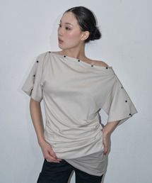 ZIZEMUSEUM（ジゼミュージアム）の「MULTI-WAY SNAP DRAPE DRESS (BEIGE)（ワンピース）」