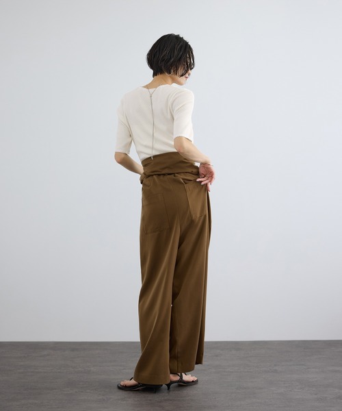 SALON adam et rope'（サロン アダム エ ロペ）の「【Angie La La for SALON】GENTLE intimate レースVネックプルオーバー（Tシャツ/カットソー・レディース・チャコールグレー/ホワイト・FREE）」の11枚目の写真