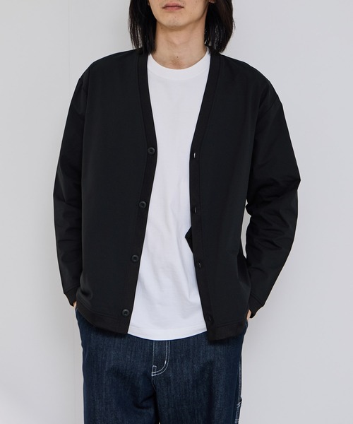 NAVY(ネイビー)の「SARARI テックジョーゼットカーディガン(カーディガン/ボレロ・メンズ・チャコール/ブラック・M/S/XL/L)」の1枚目の写真