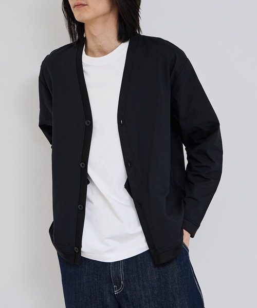 NAVY(ネイビー)の「SARARI テックジョーゼットカーディガン(カーディガン/ボレロ・メンズ・チャコール/ブラック・M/S/XL/L)」の4枚目の写真