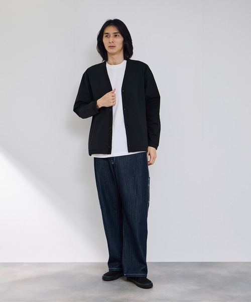 NAVY(ネイビー)の「SARARI テックジョーゼットカーディガン(カーディガン/ボレロ・メンズ・チャコール/ブラック・M/S/XL/L)」の6枚目の写真