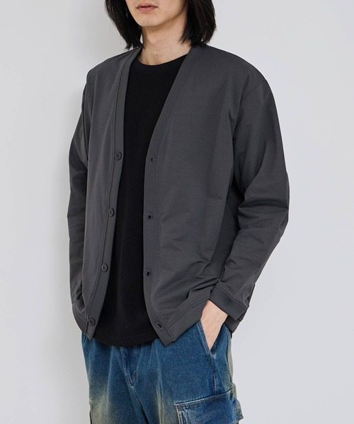 NAVY(ネイビー)の「SARARI テックジョーゼットカーディガン(カーディガン/ボレロ・メンズ・チャコール/ブラック・M/S/XL/L)」の8枚目の写真
