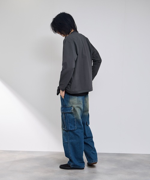 NAVY(ネイビー)の「SARARI テックジョーゼットカーディガン(カーディガン/ボレロ・メンズ・チャコール/ブラック・M/S/XL/L)」の11枚目の写真
