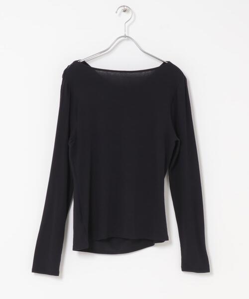 URBAN RESEARCH ROSSO WOMEN（アーバンリサーチ　ロッソ）の「エアリータッチ2WAYネックプルオーバー（Tシャツ/カットソー・レディース・ネイビー/オフホワイト・FREE）」の16枚目の写真