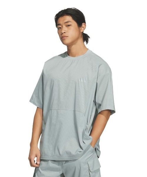 adidas(アディダス)の「アディダス adidas シティテック ルーズフィット ドットエア ブリーザブル ウーブン半袖Tシャツ(Tシャツ/カットソー・メンズ・オリーブ/ブラック/グリーン・S/M/3L/LL/L)」の3枚目の写真
