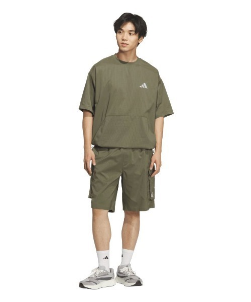adidas(アディダス)の「アディダス adidas シティテック ルーズフィット ドットエア ブリーザブル ウーブン半袖Tシャツ(Tシャツ/カットソー・メンズ・オリーブ/ブラック/グリーン・S/M/3L/LL/L)」の14枚目の写真