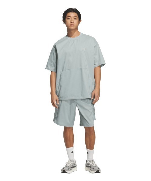 adidas(アディダス)の「アディダス adidas シティテック ルーズフィット ドットエア ブリーザブル ウーブン半袖Tシャツ(Tシャツ/カットソー・メンズ・オリーブ/ブラック/グリーン・S/M/3L/LL/L)」の7枚目の写真