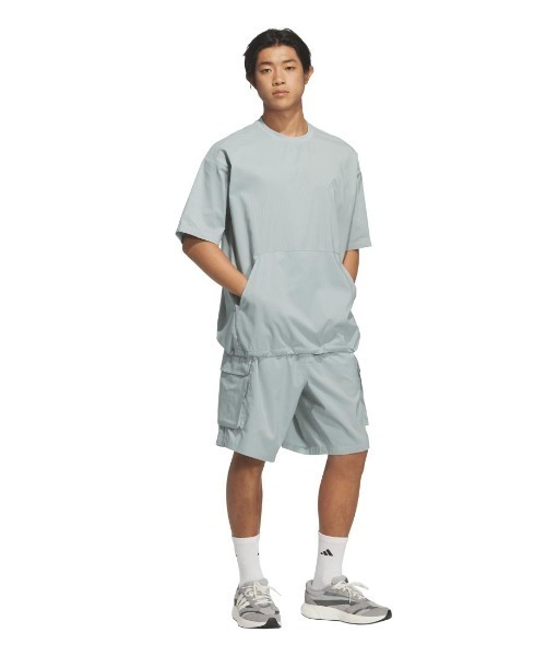 adidas(アディダス)の「アディダス adidas シティテック ルーズフィット ドットエア ブリーザブル ウーブン半袖Tシャツ(Tシャツ/カットソー・メンズ・オリーブ/ブラック/グリーン・S/M/3L/LL/L)」の8枚目の写真