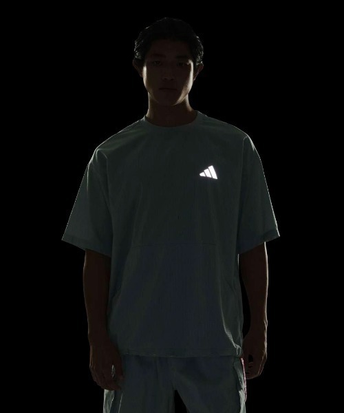 adidas(アディダス)の「アディダス adidas シティテック ルーズフィット ドットエア ブリーザブル ウーブン半袖Tシャツ(Tシャツ/カットソー・メンズ・オリーブ/ブラック/グリーン・S/M/3L/LL/L)」の9枚目の写真