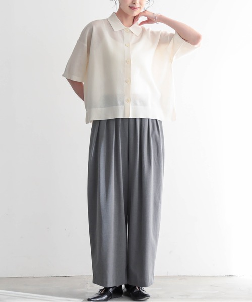 for/c(フォーシー)の「ニットポロカーディガン【サスティナブル】(ニット/セーター・レディース・ブラウン/アイボリー/ブラック・M/L)」の19枚目の写真
