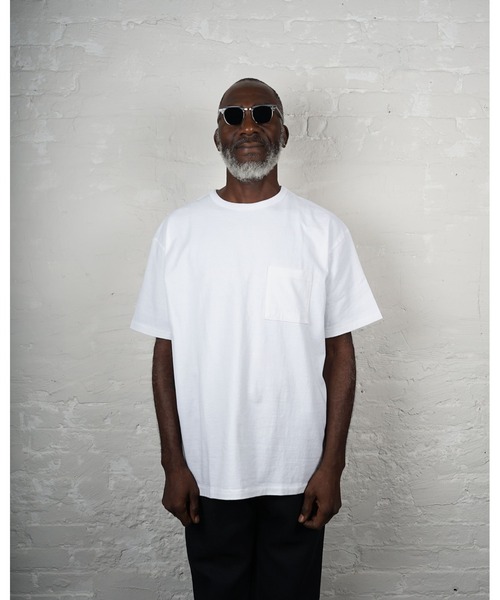 FRONT 11201(フロントワンワントゥーオーワン)の「Heavy Weight S/S With Pocket T-shirt(Tシャツ/カットソー・メンズ・ブラック/ネイビー/ホワイト・XL/L/M/S)」の12枚目の写真