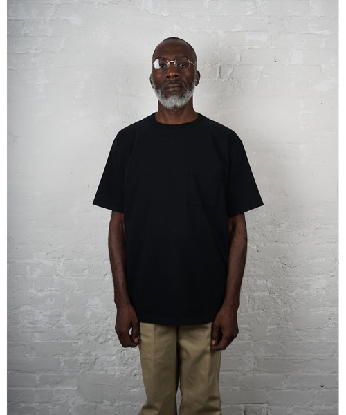 FRONT 11201(フロントワンワントゥーオーワン)の「Heavy Weight S/S With Pocket T-shirt(Tシャツ/カットソー・メンズ・ブラック/ネイビー/ホワイト・XL/L/M/S)」の15枚目の写真