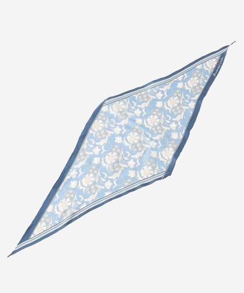 MACKINTOSH LONDON（マッキントッシュ ロンドン）の「【婦人画報4月号掲載】【BIBURY FLOWER】バイブリーフラワーミニダイヤモンドシェイプスカーフ（バンダナ/スカーフ・レディース・ベージュ/グリーン/ブルー系その他2・FREE）」の7枚目の写真