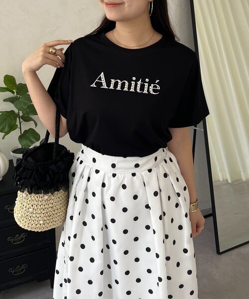 prose verse(プロズヴェール)の「フロッキーパールロゴTシャツ(Tシャツ/カットソー・レディース・オフホワイト/ブラック・LARGE/MEDIUM)」の22枚目の写真