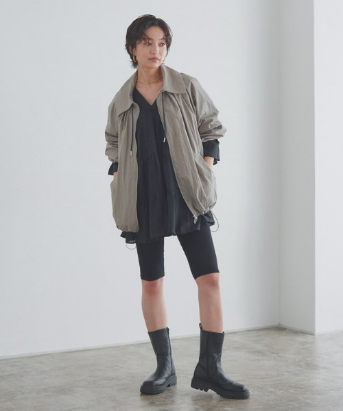RASW（ラス）の「[RASW]コットンボイルティアードチュニックブラウス（シャツ/ブラウス・レディース・ブラック/オフホワイト・PM/M/L）」の19枚目の写真