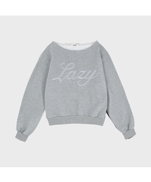 LAZYZ（レイジジ）の「スローメロウ デイリー オフショルダースウェットシャツ (3色)（スウェット）」