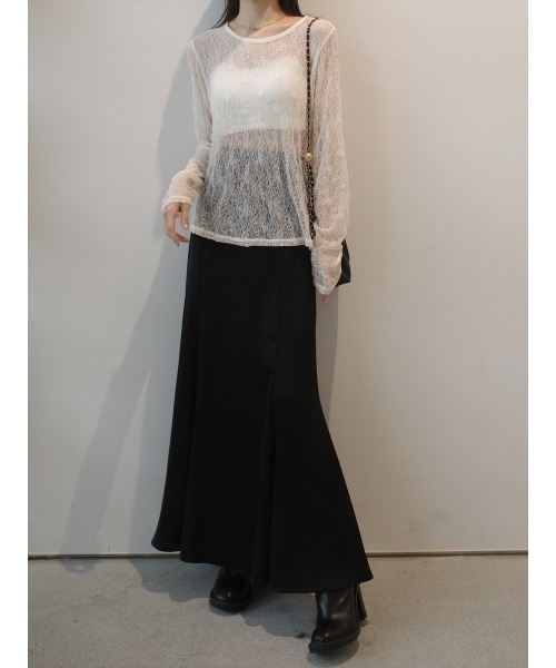 amel(エイメル)の「フラワーレース シアートップ | アイボリー(Tシャツ/カットソー・レディース・アイボリー・FREE)」の16枚目の写真