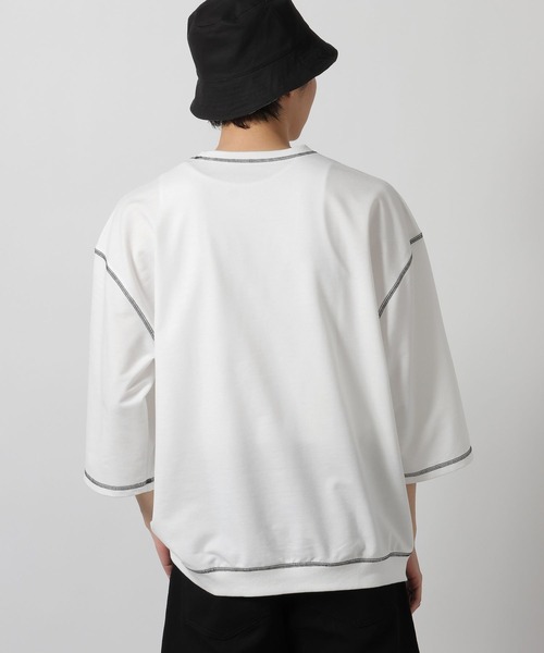 LAKOLE(ラコレ)の「ステッチミニ裏毛クロップドT / 659505(Tシャツ/カットソー・メンズ・ブラック/オレンジ/グリーン/ホワイト・MEDIUM/LARGE)」の15枚目の写真