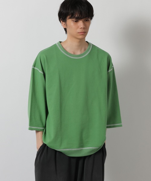 LAKOLE(ラコレ)の「ステッチミニ裏毛クロップドT / 659505(Tシャツ/カットソー・メンズ・ブラック/オレンジ/グリーン/ホワイト・MEDIUM/LARGE)」の20枚目の写真