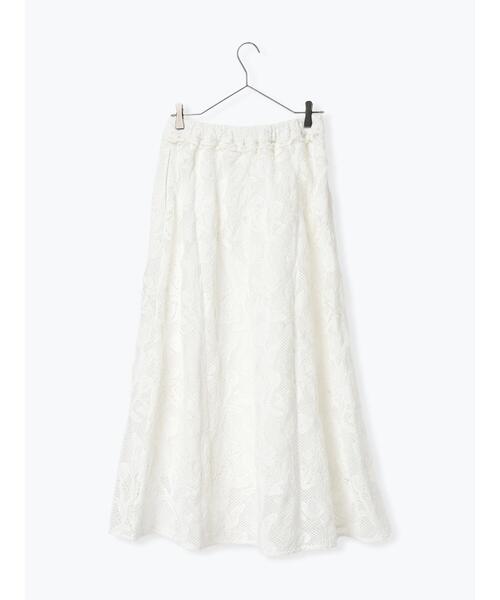 TSUHARU by Samansa Mos2（ツハルバイサマンサモスモス）の「【WHITE COLLECTION】オーバーレーススカート（スカート・レディース・ホワイト・F）」の8枚目の写真
