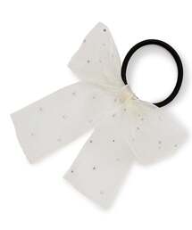 minimal（ミニマル）の「ラインストーンリボンヘアゴム（その他ヘアアクセサリー）」