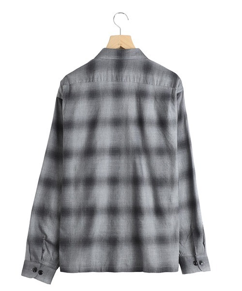 GOLD（ゴールド）の「GOLD / ゴールド：COTTON / SILK NEL CHECK OPEN SHIRT：26A-GL29646[MUS]（シャツ/ブラウス・メンズ・グレー・M）」の13枚目の写真