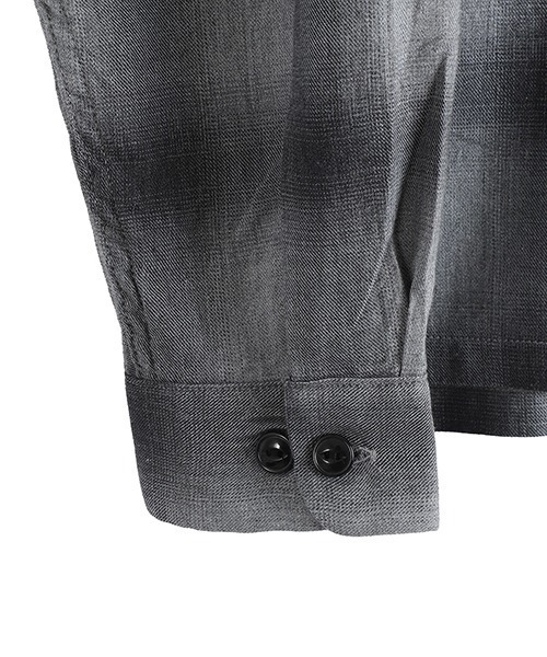 GOLD（ゴールド）の「GOLD / ゴールド：COTTON / SILK NEL CHECK OPEN SHIRT：26A-GL29646[MUS]（シャツ/ブラウス・メンズ・グレー・M）」の11枚目の写真
