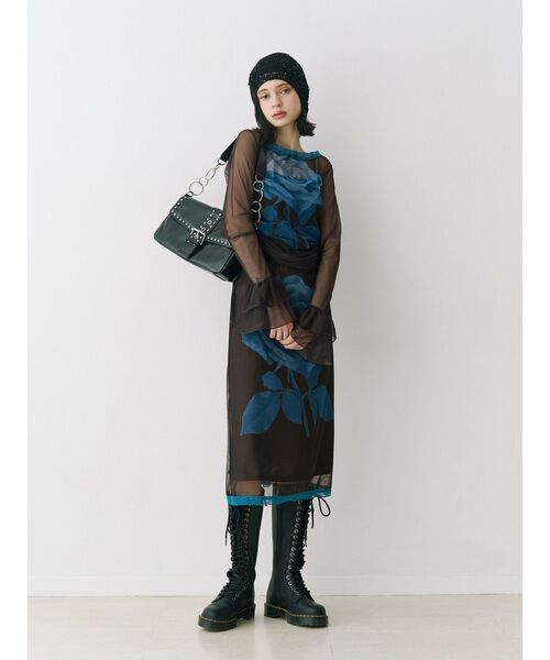 jouetie（ジュエティ）の「ローズシアーミドルスカート（スカート・レディース・アイボリー/ブラウン・MEDIUM）」の14枚目の写真