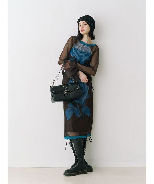 jouetie（ジュエティ）の「ローズシアーミドルスカート（スカート・レディース・アイボリー/ブラウン・MEDIUM）」の17枚目の写真