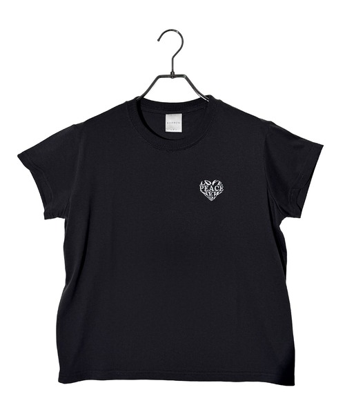 Candlestick(キャンドルスティック)の「ハート刺繍ロゴ コンパクトTシャツ(Tシャツ/カットソー・レディース・グリーン/ホワイト系/ブラック/スミクロ・FREE)」の19枚目の写真