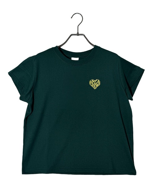 Candlestick(キャンドルスティック)の「ハート刺繍ロゴ コンパクトTシャツ(Tシャツ/カットソー・レディース・グリーン/ホワイト系/ブラック/スミクロ・FREE)」の20枚目の写真