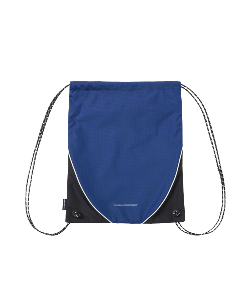 PHYPS MOTORCYCLE(フィップスモーターサイクル)の「Nylon Color Block Drawstring Bag Navy(バックパック/リュック・レディース・その他・FREE)」の2枚目の写真