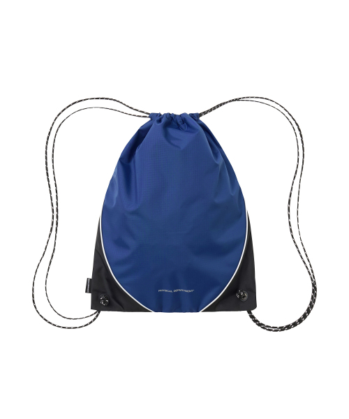 PHYPS MOTORCYCLE(フィップスモーターサイクル)の「Nylon Color Block Drawstring Bag Navy(バックパック/リュック・レディース・その他・FREE)」の4枚目の写真