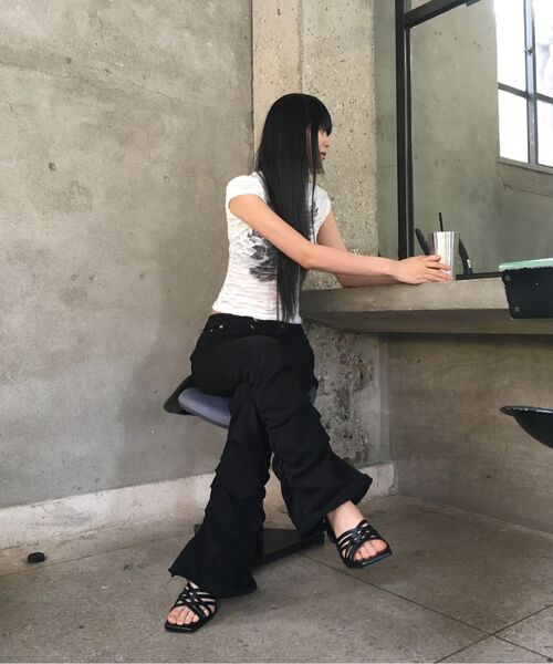 CESTI(セスティ)の「クリス クロス スリングバックサンダル (ブラウン)(サンダル・レディース・ブラウン・22.5cm/23cm/23.5cm/24cm/24.5cm/25cm)」の6枚目の写真