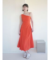 アシメデザインフレアワンピース 【夏服】