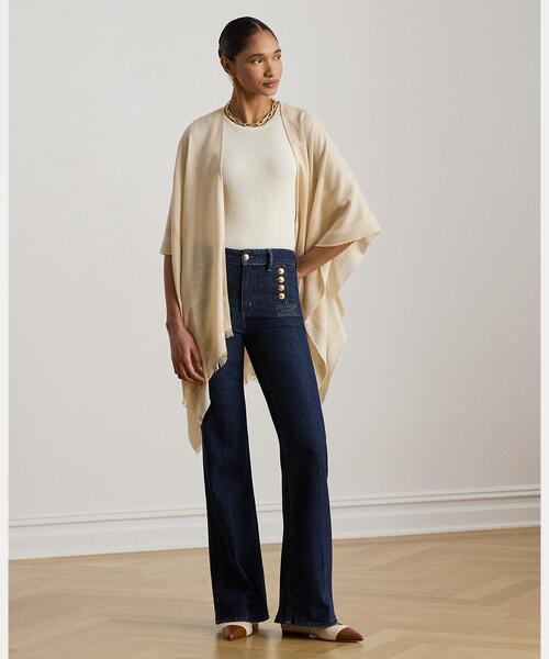 LAUREN RALPH LAUREN(ローレン ラルフ ローレン)の「ベルティングモチーフ ジャカード Ruana(ポンチョ・レディース・ブラウン系6・ONE)」の1枚目の写真
