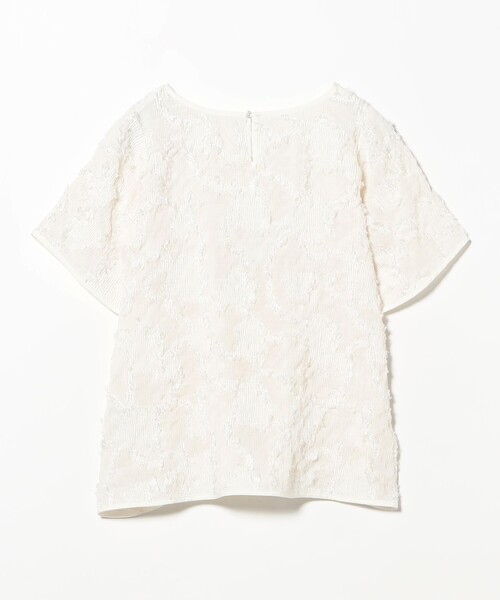 Ray BEAMS(レイビームス)の「【8/6 再値下げ】シュリンク ジャカード トップス(Tシャツ/カットソー・レディース・ホワイト系その他6/ブラック・ONE SIZE)」の15枚目の写真
