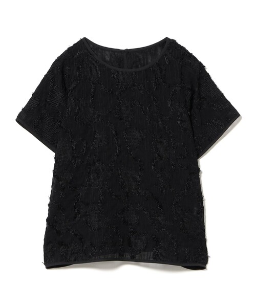 Ray BEAMS(レイビームス)の「【8/6 再値下げ】シュリンク ジャカード トップス(Tシャツ/カットソー・レディース・ホワイト系その他6/ブラック・ONE SIZE)」の19枚目の写真