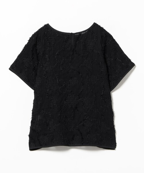 Ray BEAMS(レイビームス)の「【8/6 再値下げ】シュリンク ジャカード トップス(Tシャツ/カットソー・レディース・ホワイト系その他6/ブラック・ONE SIZE)」の20枚目の写真