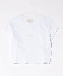 クロップドショートスリーブリブTシャツ（Tシャツ/カットソー