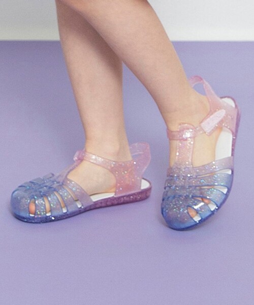 BRANSHES(ブランシェス)の「キラキラクリアサンダル(サンダル・キッズ・サックスブルー/イエロー/ピンク/パープル・19.0cm/15.0cm/17.0cm/21.0cm/20.0cm/16.0cm/18.0cm)」の2枚目の写真