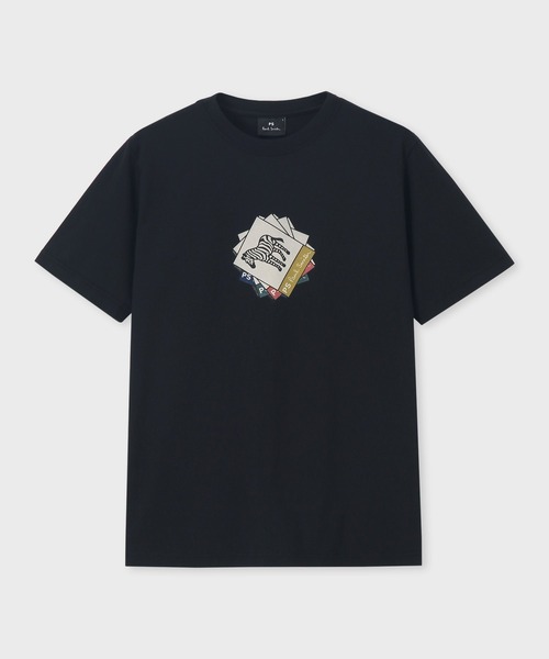 PS Paul Smith（ピーエスポールスミス）の「"Zebra Cards" 半袖Tシャツ / 162557 011R（Tシャツ/カットソー・メンズ・ブラック/ホワイト/オリーブ・LARGE/MEDIUM/SMALL/X-LARGE/XX-LARGE）」の3枚目の写真