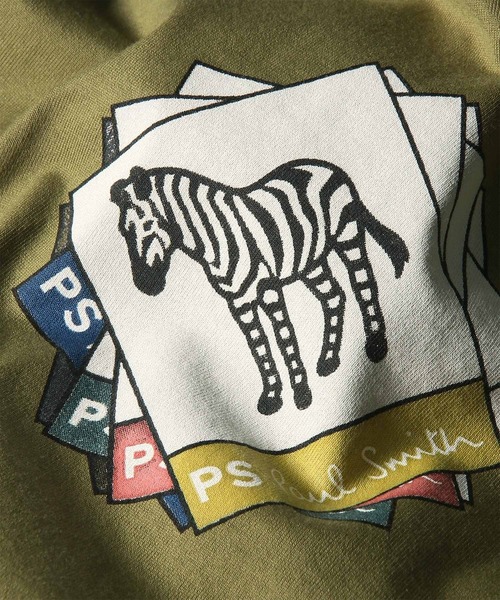 PS Paul Smith（ピーエスポールスミス）の「"Zebra Cards" 半袖Tシャツ / 162557 011R（Tシャツ/カットソー・メンズ・ブラック/ホワイト/オリーブ・LARGE/MEDIUM/SMALL/X-LARGE/XX-LARGE）」の6枚目の写真
