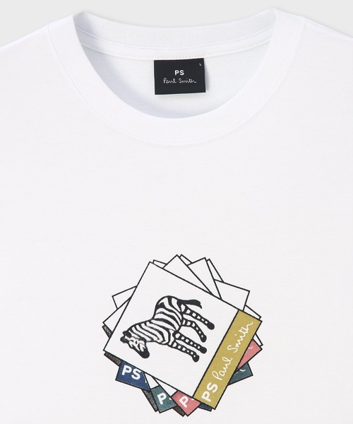 PS Paul Smith（ピーエスポールスミス）の「"Zebra Cards" 半袖Tシャツ / 162557 011R（Tシャツ/カットソー・メンズ・ブラック/ホワイト/オリーブ・LARGE/MEDIUM/SMALL/X-LARGE/XX-LARGE）」の7枚目の写真
