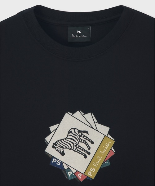 PS Paul Smith（ピーエスポールスミス）の「"Zebra Cards" 半袖Tシャツ / 162557 011R（Tシャツ/カットソー・メンズ・ブラック/ホワイト/オリーブ・LARGE/MEDIUM/SMALL/X-LARGE/XX-LARGE）」の10枚目の写真