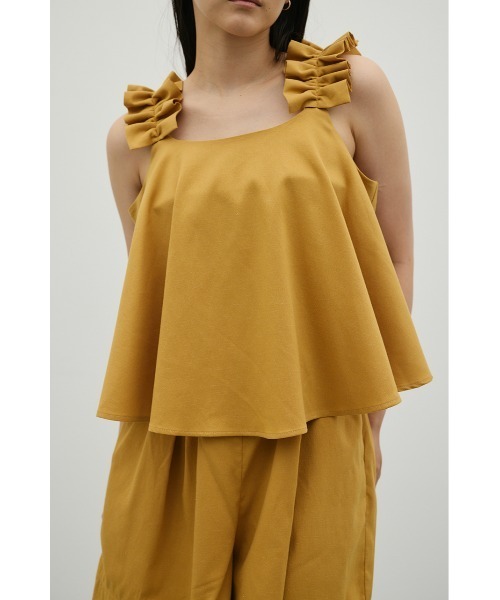 STYLEMIXER（スタイルミキサー）の「フリルショルダーショートオールインワン（つなぎ/オールインワン・レディース・アイボリー/オレンジ/ダークネイビー・MEDIUM/SMALL）」の14枚目の写真