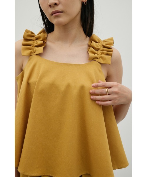 STYLEMIXER（スタイルミキサー）の「フリルショルダーショートオールインワン（つなぎ/オールインワン・レディース・アイボリー/オレンジ/ダークネイビー・MEDIUM/SMALL）」の15枚目の写真