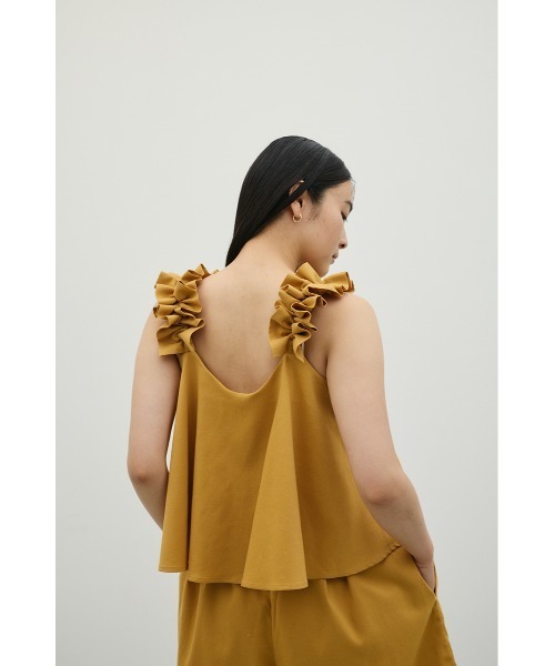 STYLEMIXER（スタイルミキサー）の「フリルショルダーショートオールインワン（つなぎ/オールインワン・レディース・アイボリー/オレンジ/ダークネイビー・MEDIUM/SMALL）」の17枚目の写真