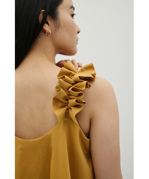 STYLEMIXER（スタイルミキサー）の「フリルショルダーショートオールインワン（つなぎ/オールインワン・レディース・アイボリー/オレンジ/ダークネイビー・MEDIUM/SMALL）」の18枚目の写真